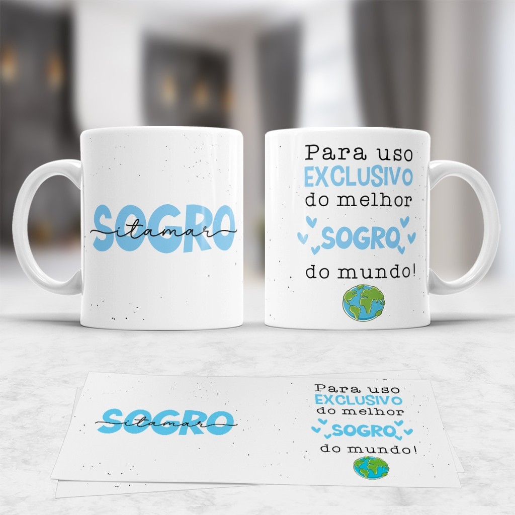 Caneca Para Uso Exclusivo do Melhor Sogro do Mundo Personalizada Com Nome