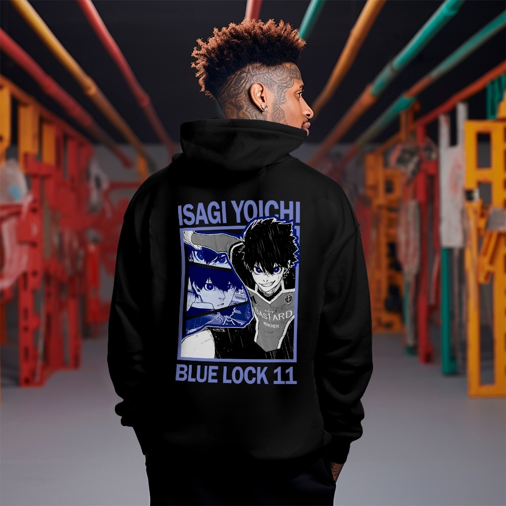 Blusa Moletom Blue Lock Isagi Futebol Anime REF 2561 Fluxo Geek