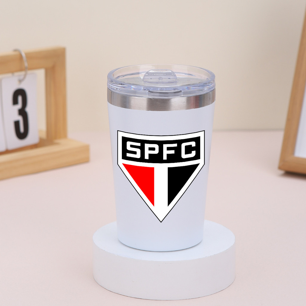 Copo Mini futebol times Aço Inox térmico com tampa Acrílico 350ML e 260ML em Oferta na Shopee