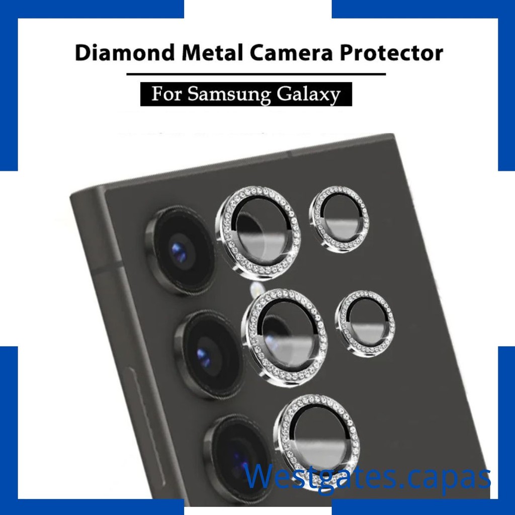 Pelicula diamante de vidro protetor de Lente Cãmera Para Samsung Galaxy A14 A15 A34 A55 A54 A16 S23 S24 FE S25 + ULTRA em Oferta na Shopee
