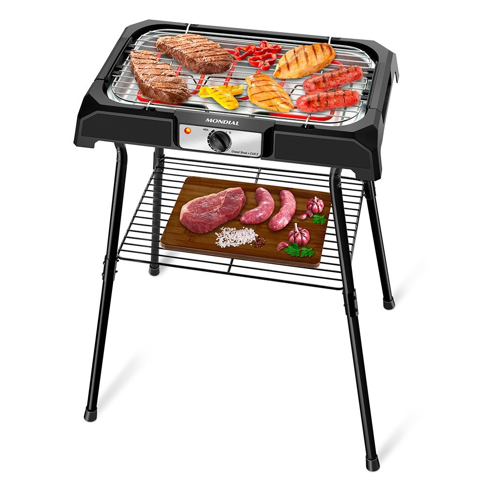Churrasqueira elétrica portátil 2000W Grand Steak & Grill II - CH-06 - Mondial - Home & Living
