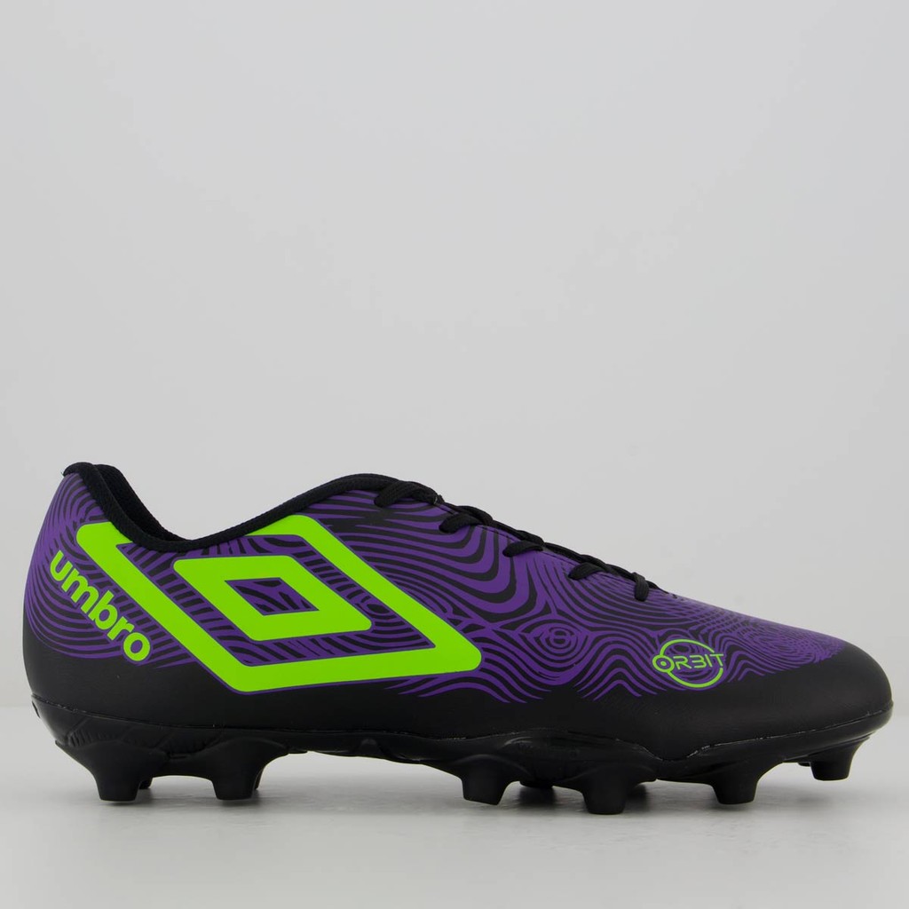 Chuteira Umbro Orbit Campo Preta e Verde em Oferta na Shopee