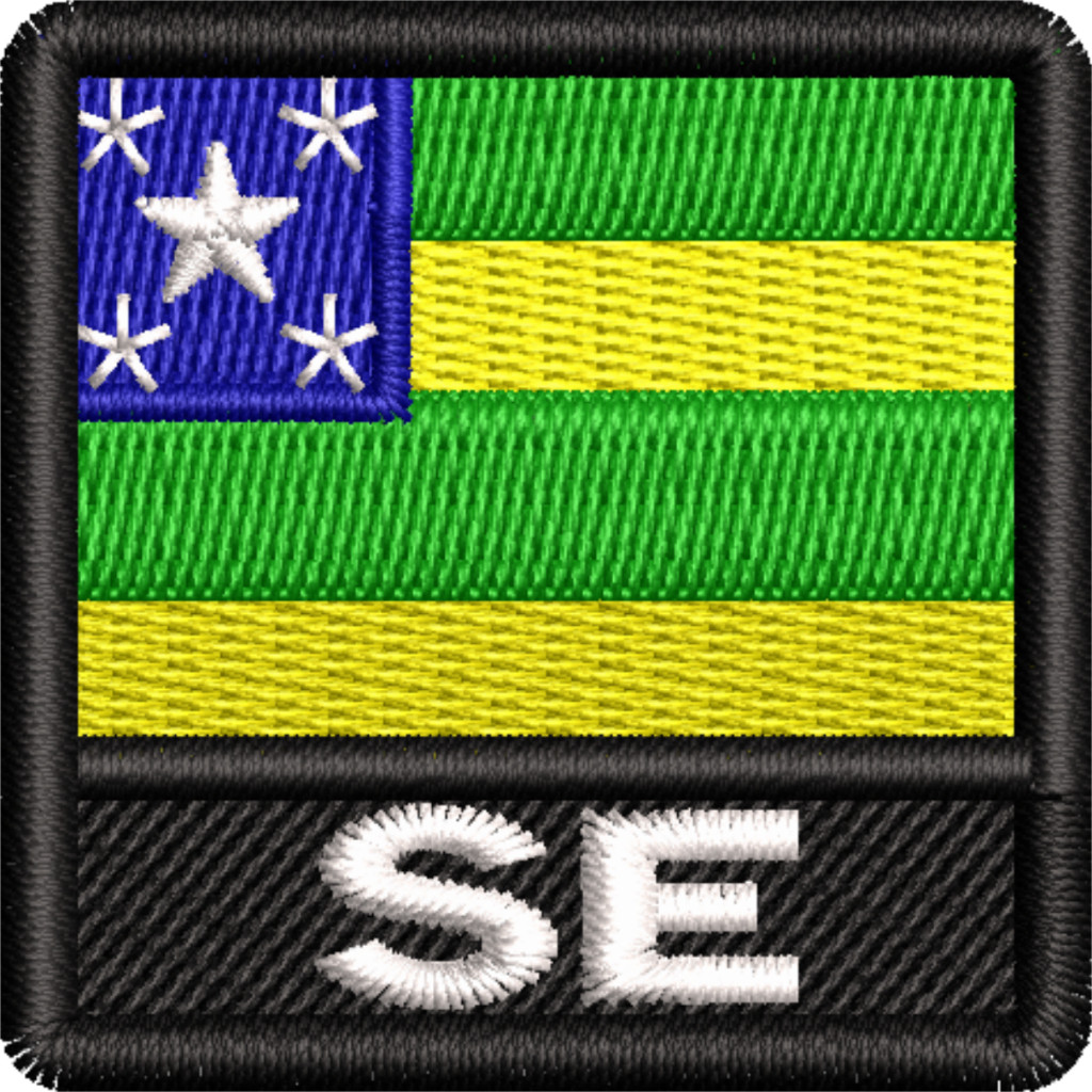 Bordado Patch Mini Bandeira Estado Sergipe Ban349