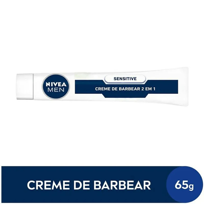 Creme de Barbear Nivea Men 2 em 1 Sensitive 65g