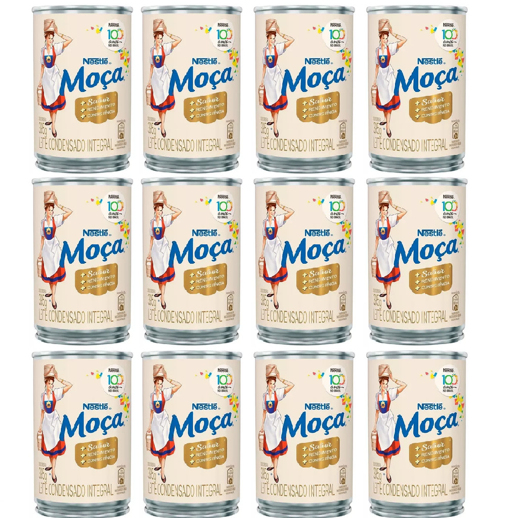 KIT 12 LEITE CONDENSADO NESTLE MOCA INTEGRAL 395GR LATA