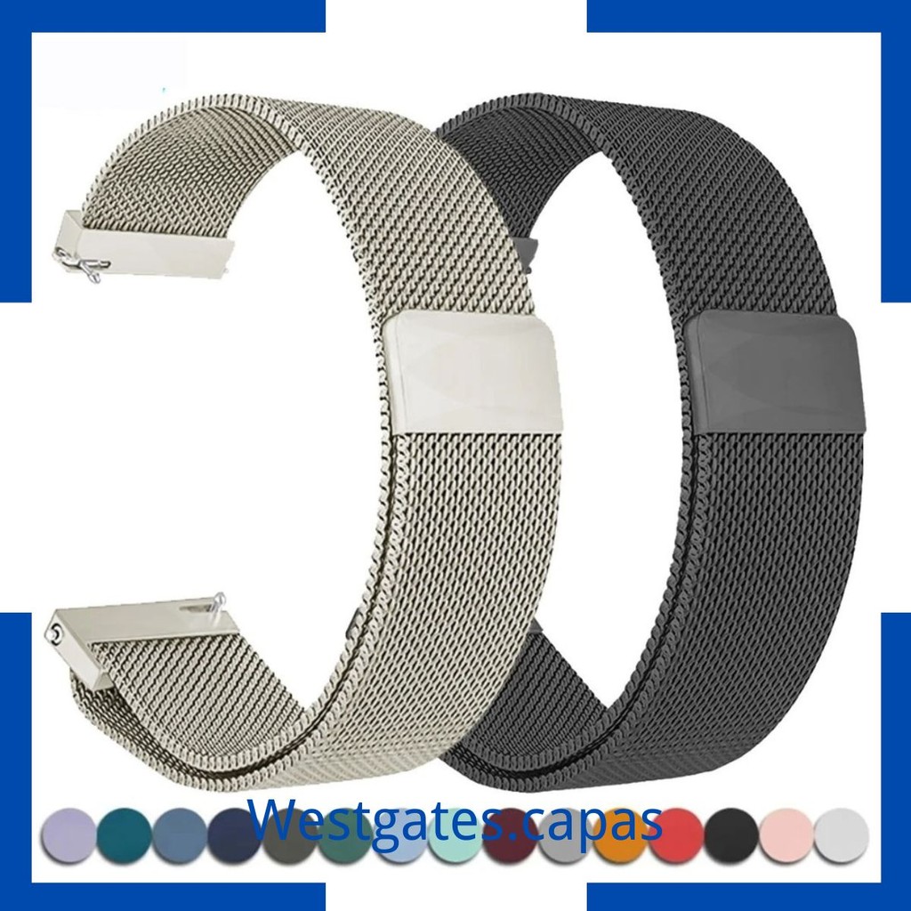 Pulseira Milanese compativel para Galaxy Watch 4 5 6 7/Active 2 Gear S2/S3/ Huawei GT 2/3/4 / Amazfit GTS 2 3 4 Mini em Oferta na Shopee