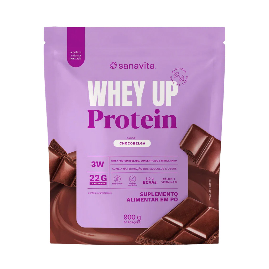 Whey UP Protein 3W Sabor Chocobelga 900g Sanavita