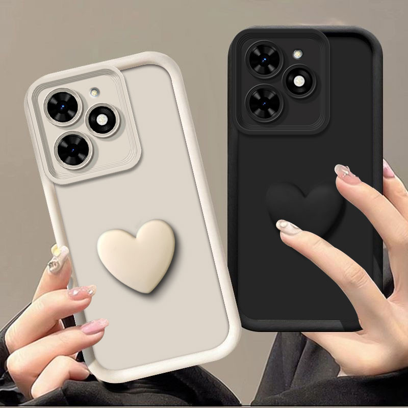 Para Tecno Spark 30 20 10 Pro/10C 20C 30C Capa De Silicone Macio De Luxo 3D Love Heart Telefone 20 Plus Pacote Completo - detalhe