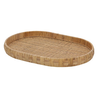 Bandeja Decorativa Para Servir E Decorar Multiuso Em Fibra Natural