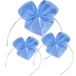 Laço de Cetim Nº5  6x6cm com Fita para amarra - 20 Unidades - Decorações de doces, mesas, bolas Cor : AZUL BB em Oferta na Shopee