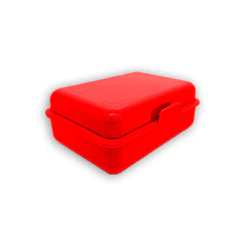 Caixinha Lembrancinha Plástica Vermelho 18cm x 7cm - 1 unidade - Rizzo