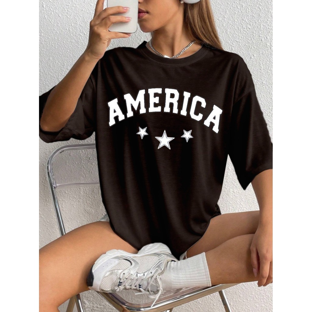 Camiseta Oversized Unissex Confortável Moderno Aesthetic Blusa T-shirt Feminina Life Style Swag