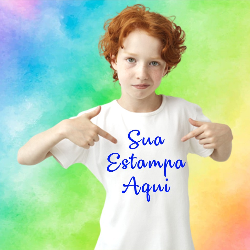 Camisa infantil personalizada estampas variadas OFERTA produto personalizado