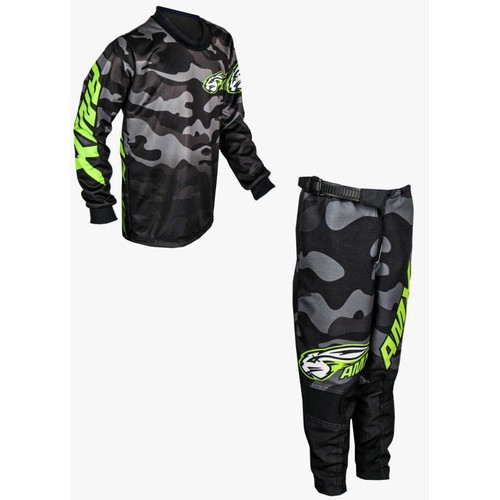 Roupa Infantil - Motocross - Trilha de Moto - Bike - Calça+camisa - Amx Prime Camuflada
