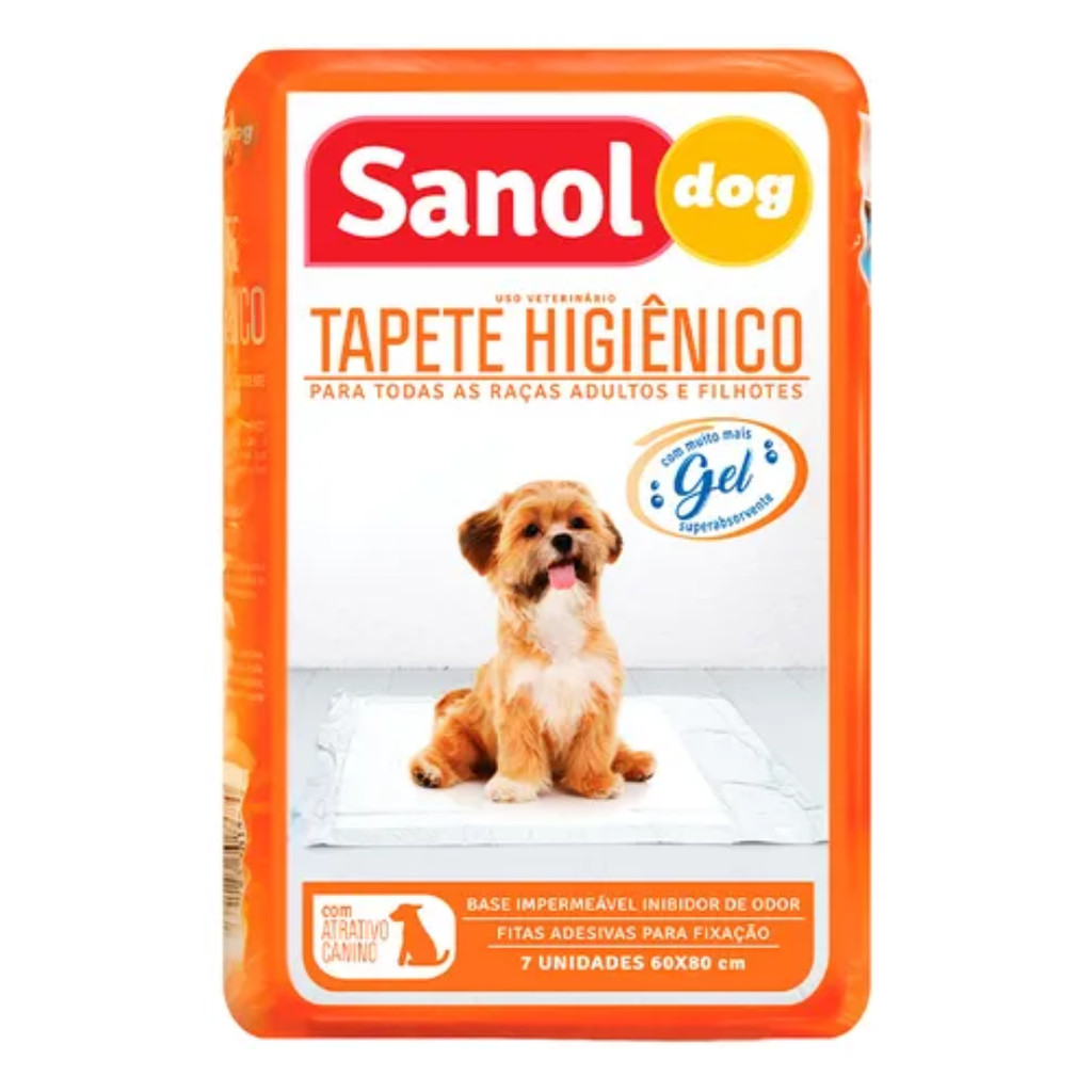 Tapete Higiênico 7 Unidades – Controle de Odor e Absorção Rápida - Sanol Dog em Oferta na Shopee