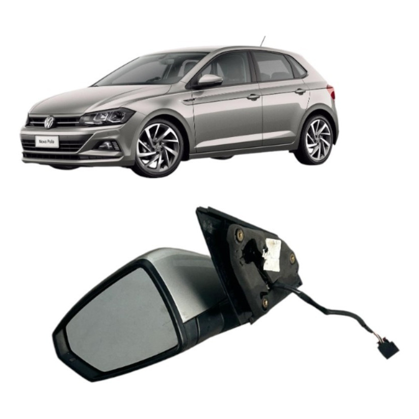 Retrovisor Lado Esquerdo Elétrico Pisca Vw Polo 2018 A 2022
