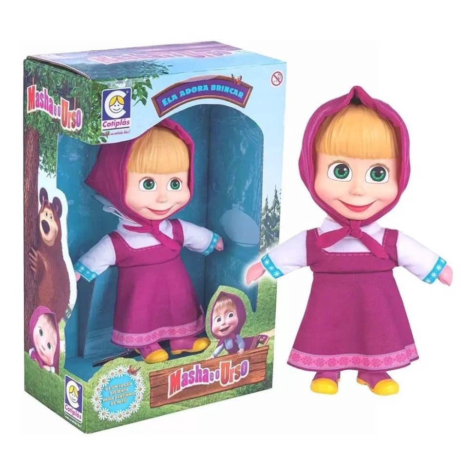 Masha Boneca 23cm Da Masha e o Urso Brinquedo - ORIGINAL LICENCIADO