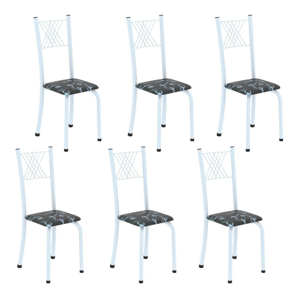 Kit 6 Cadeiras Tubular para Sala de Jantar Sara em Oferta na Shopee