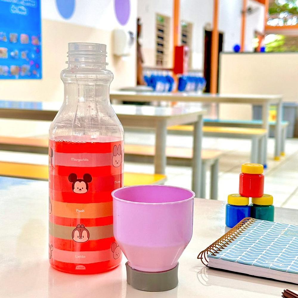 Garrafa Yululun com Copo Disney Plástico 500 ml Plasútil em Oferta na Shopee