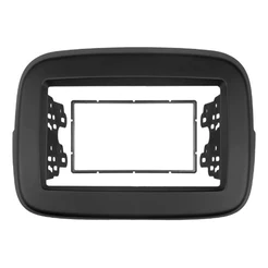 MOLDURA PARA CENTRAL MULTIMIDIA MP5 2 DIN FIAT MOBI 2016 A 2025 PRETO FOSCO OU BLACK PIANO