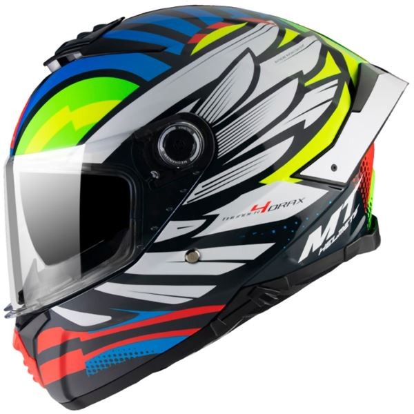 Capacete MT Helmets Thunder 4 SV Drax B7 Azul Com Visor Óculos Interno - MT4SVB7