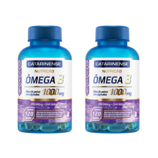 Ômega 3 Óleo de Peixe Nutrição em cápsulas Com 1000mg Catarinense Com 120 Caps Kit com 2 em Oferta na Shopee