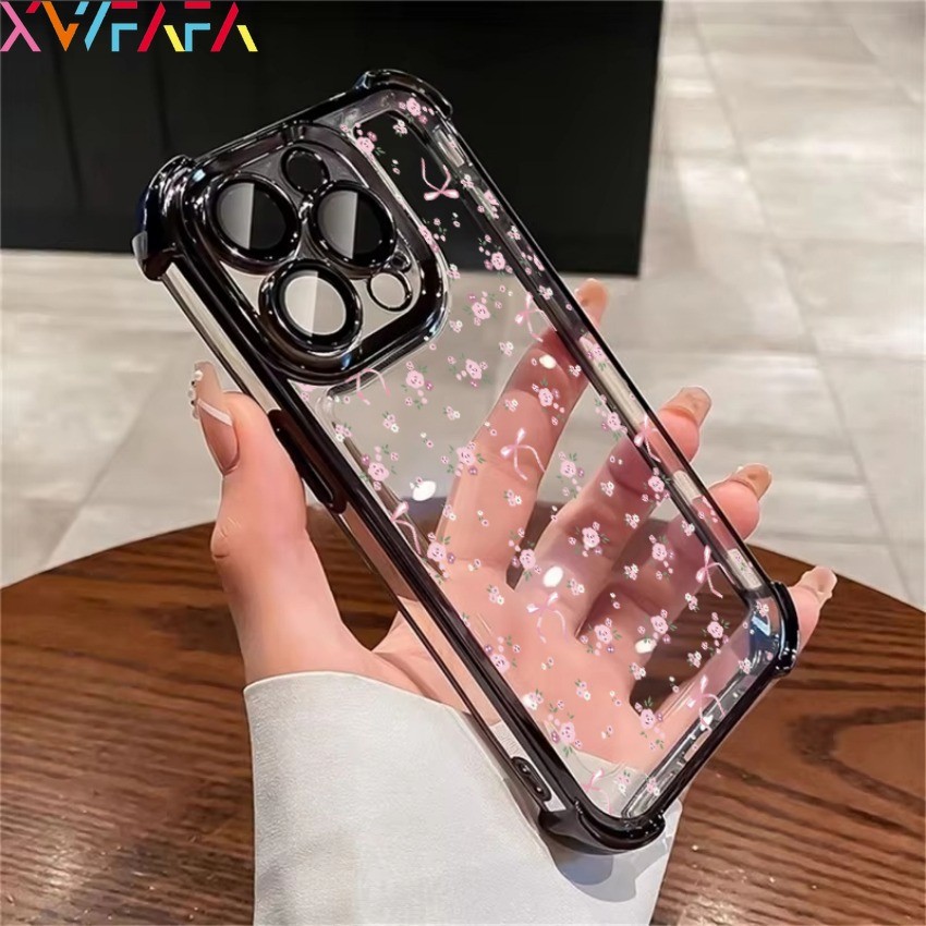 Bowknot Tie Flower Caixa Transparente Para Samsung A06 A16 A26 A36 A56 A05 A05S A15 A25 A35 A55 A04 A04E A04S A14 A24 A3
