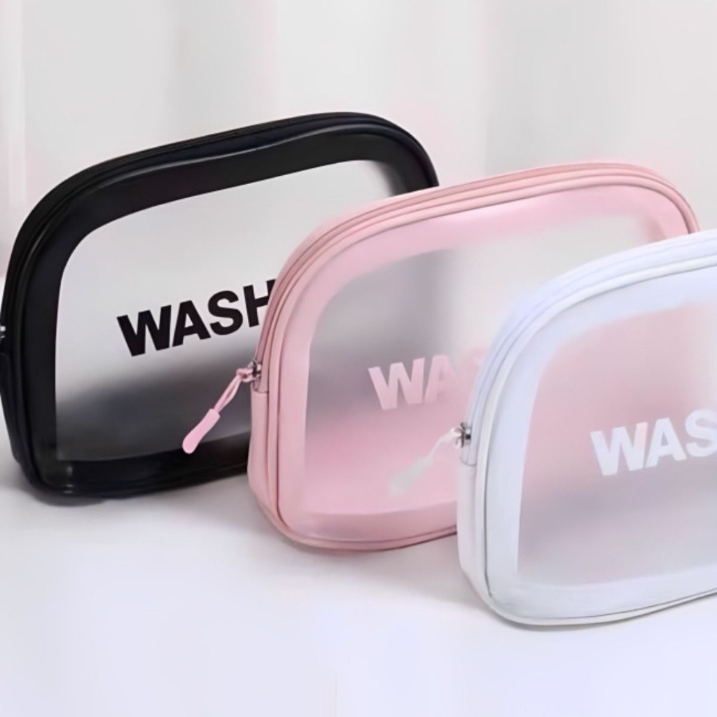 Bolsa Necessarie Transparente WashBag Impermeável ALINA em Oferta na Shopee