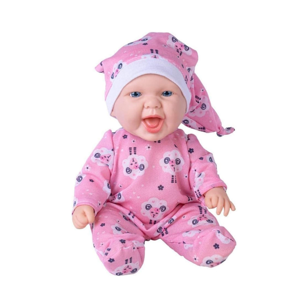Brinquedo Boneca Baby Fofura com Pijaminha e Touca Plástico Vinil Corpo Macio Cotiplas - 2587 em Oferta na Shopee