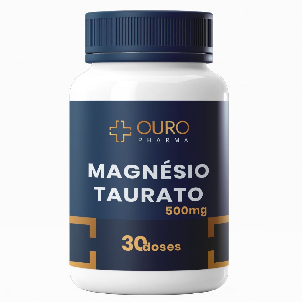 Magnésio Taurato 500mg Puro 100% Natural 30 ou 60 doses