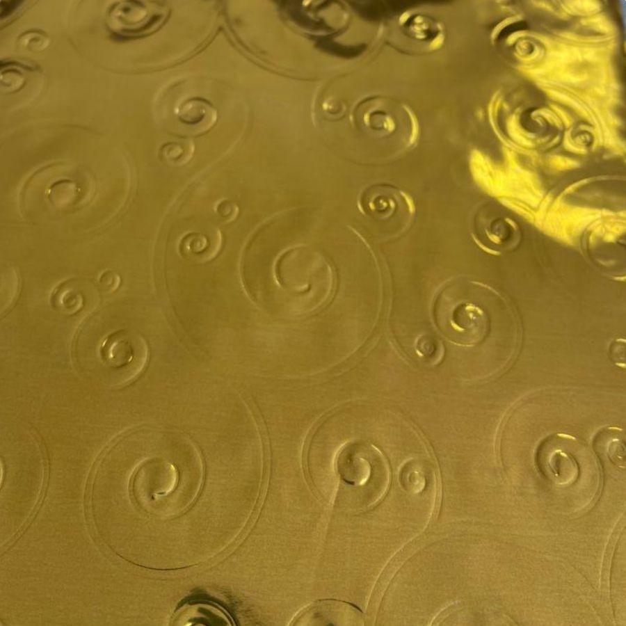 Saco para Presente Texturizado - Listrado Dourado - 10x14cm - 50 unidades - Cromus - Rizzo