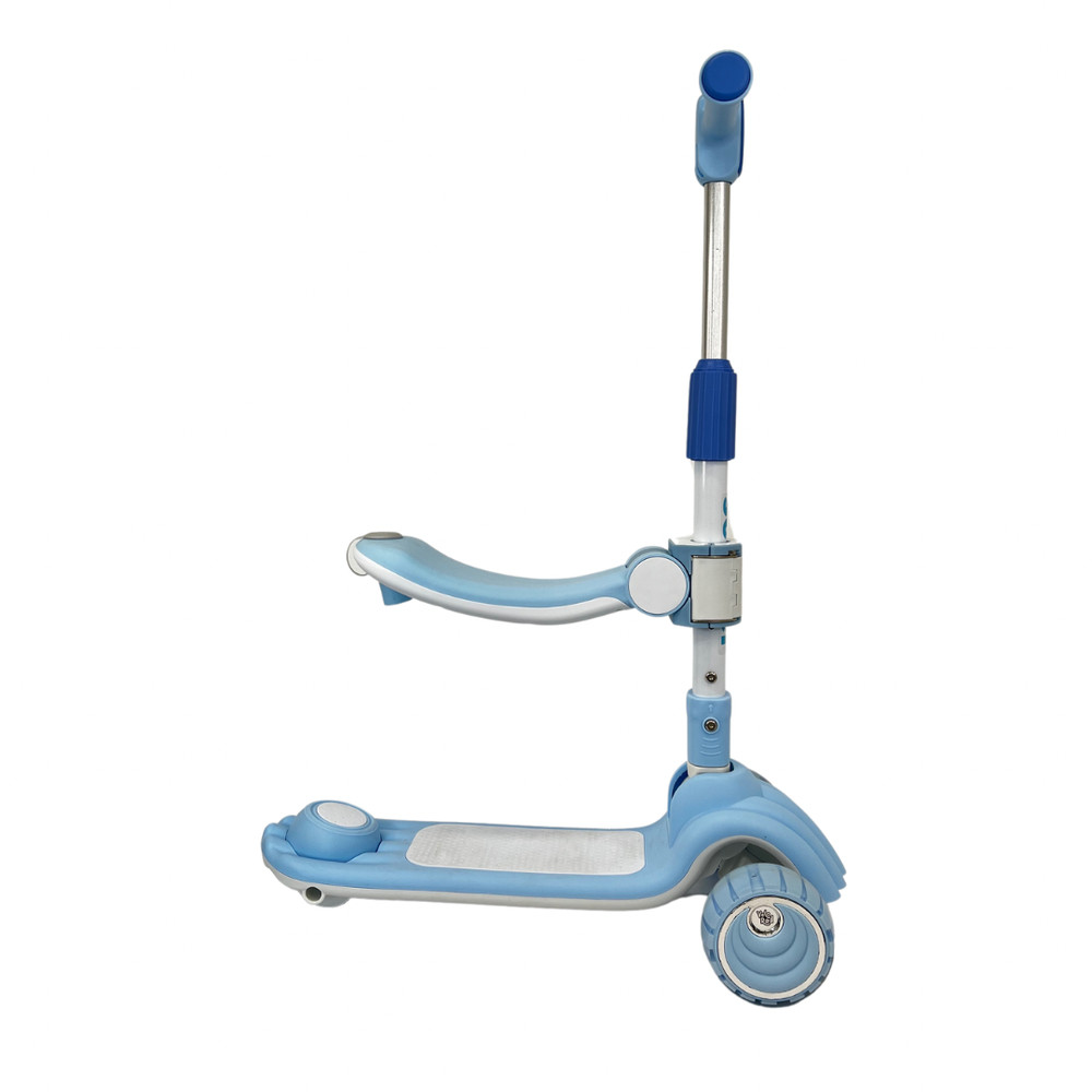 Patinete Infantil 2 em 1 com assento, luz e música Velorad Kids Z-Rader Azul