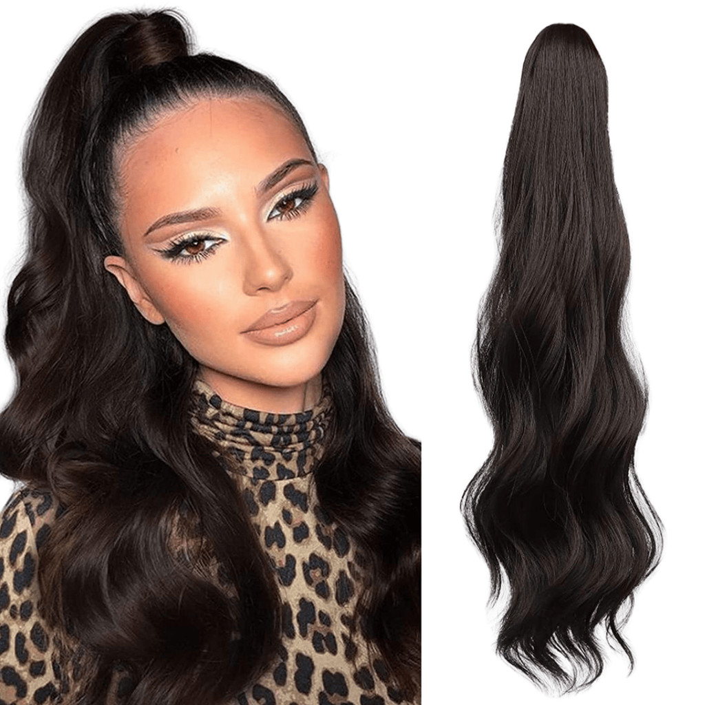 Aplique Rabo de Cavalo Bio Fibra Cabelo ondulado 60cm 140g