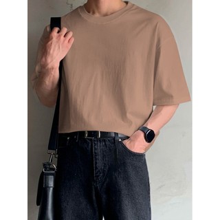 Camiseta Palha Básica  Larga Confortável Blusa Oversized Longa Esportiva Lisa Unissex T Shirt