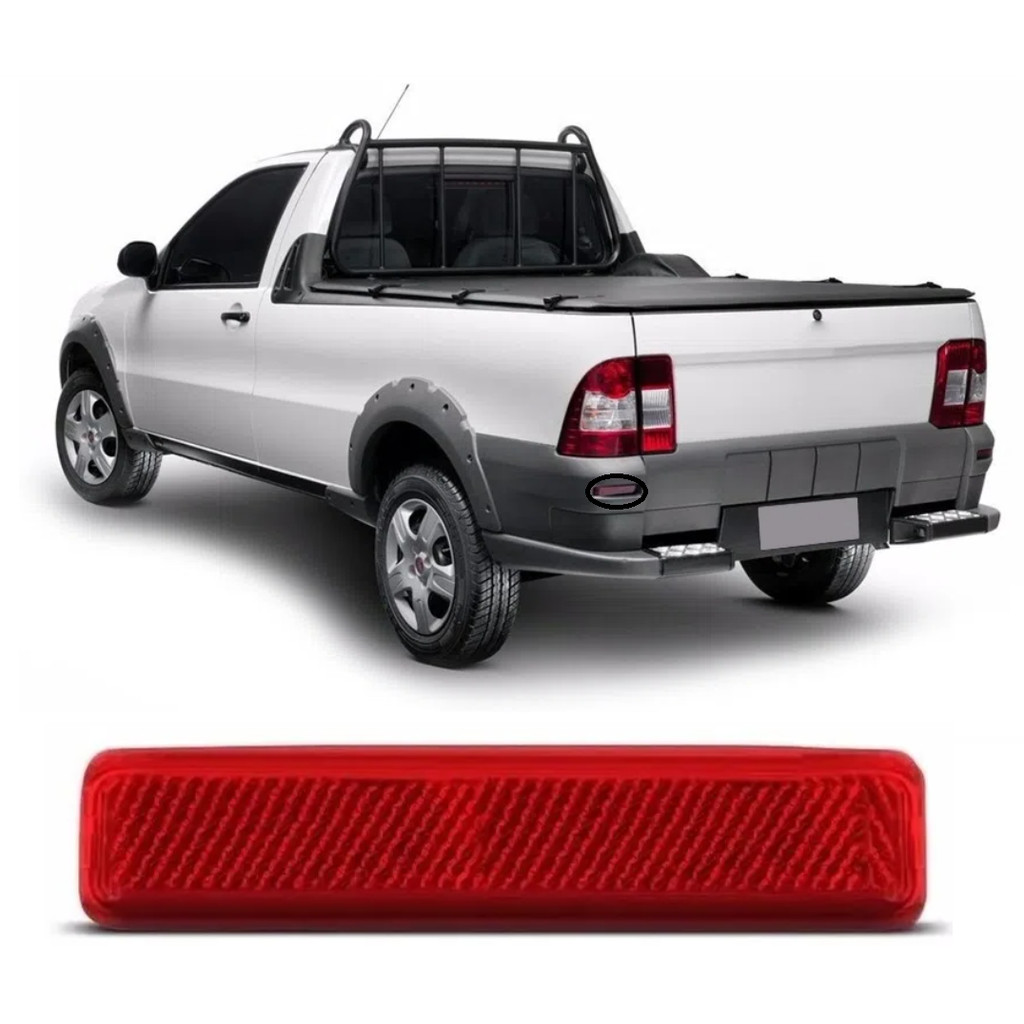 Lanterna Parachoque Traseiro Strada 2004 05 06 07 08 09 10 11 12 13 Refletivo Lado Esquerdo em Oferta na Shopee