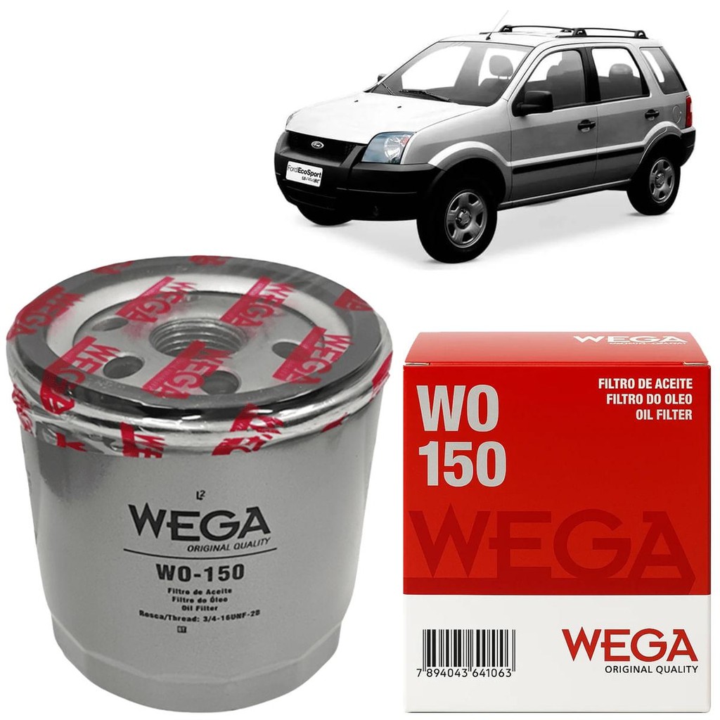 Filtro Óleo Ford Ecosport 1.0 1.6 2003 A 2006 Wega em Oferta na Shopee
