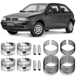 Kit Pistão Anel 0.50 Volkswagen Gol G2 1.0 98 a 99 Gasolina Metal Leve