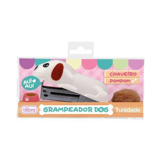 Grampeador mini dog com pompom 15 Folhas Tilibra em Oferta na Shopee