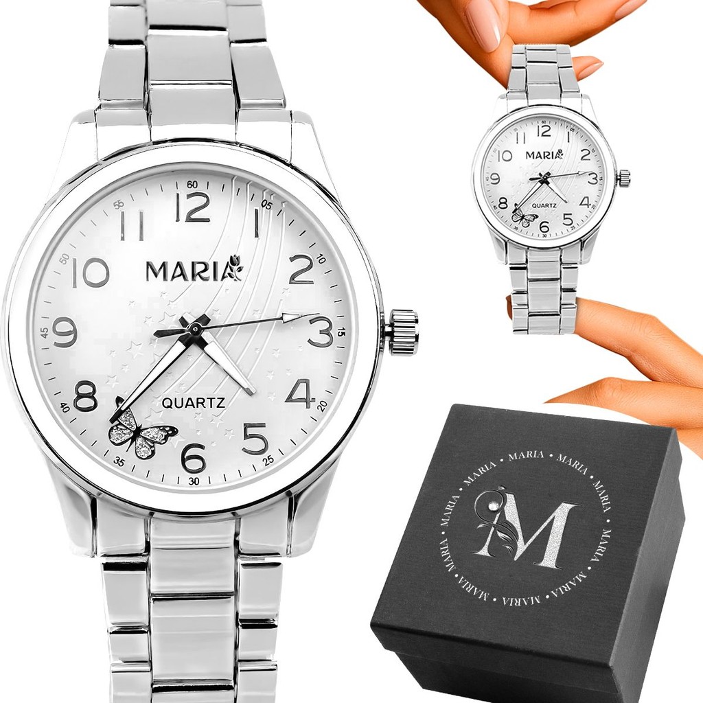 relogio feminino original caixa prata aco inoxidavel delicado social presente garantia casual em Oferta na Shopee