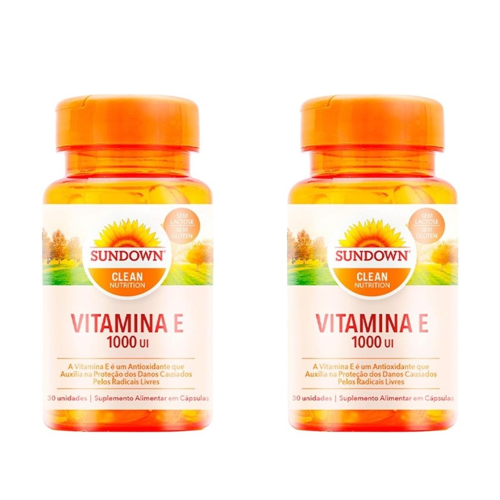 Kit Vitamina e Sundown 1000ui 2 Uni de 30 Cápsulas Cada — R$ 255,53 em Shopee