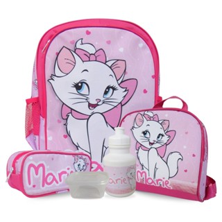 Kit Mochila Escolar Infantil de Costas Gatinha Marie Tam G Com Lancheira Térmica e Estojo em Oferta na Shopee