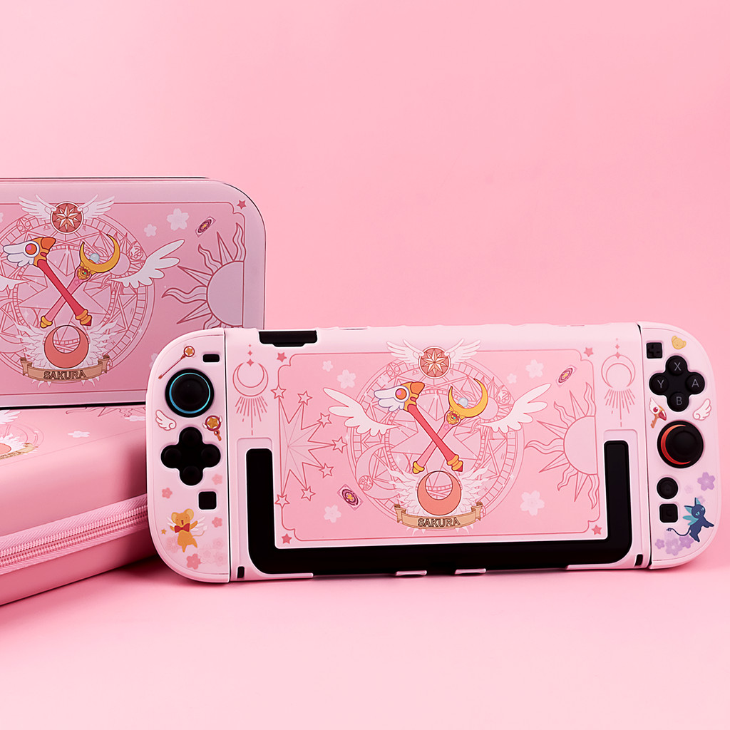 Capa Protetora Rígida Rosa Com Tema KINOMOTO Sakura Para Nintendo Switch 2 (2025) em Oferta na Shopee