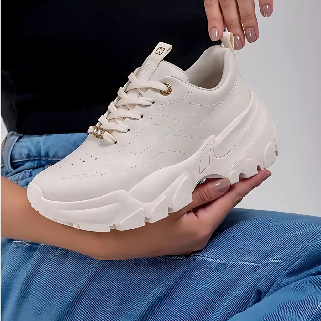Tênis Chunky Feminino Ramarim Casual Confortável Estiloso Solado Alto em Oferta na Shopee
