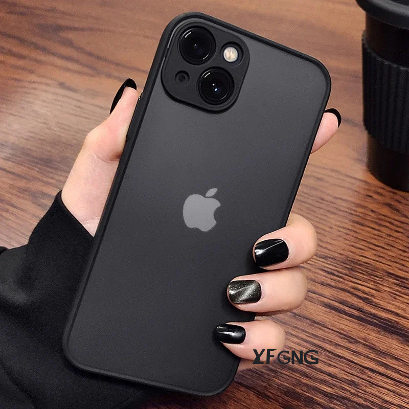 Luxo À Prova De Choque Fosco Caso Para iPhone 15 14 13 12 11 Pro Max 13 Mini XR XS X 7 8 Plus Capa Transparente