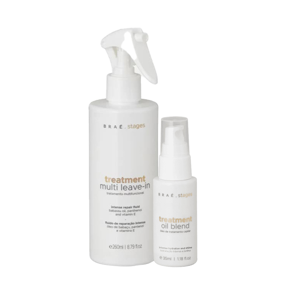 Kit Braé Stages Treatment Blend Oil Multi Leave-in (2 produtos) em Oferta na Shopee