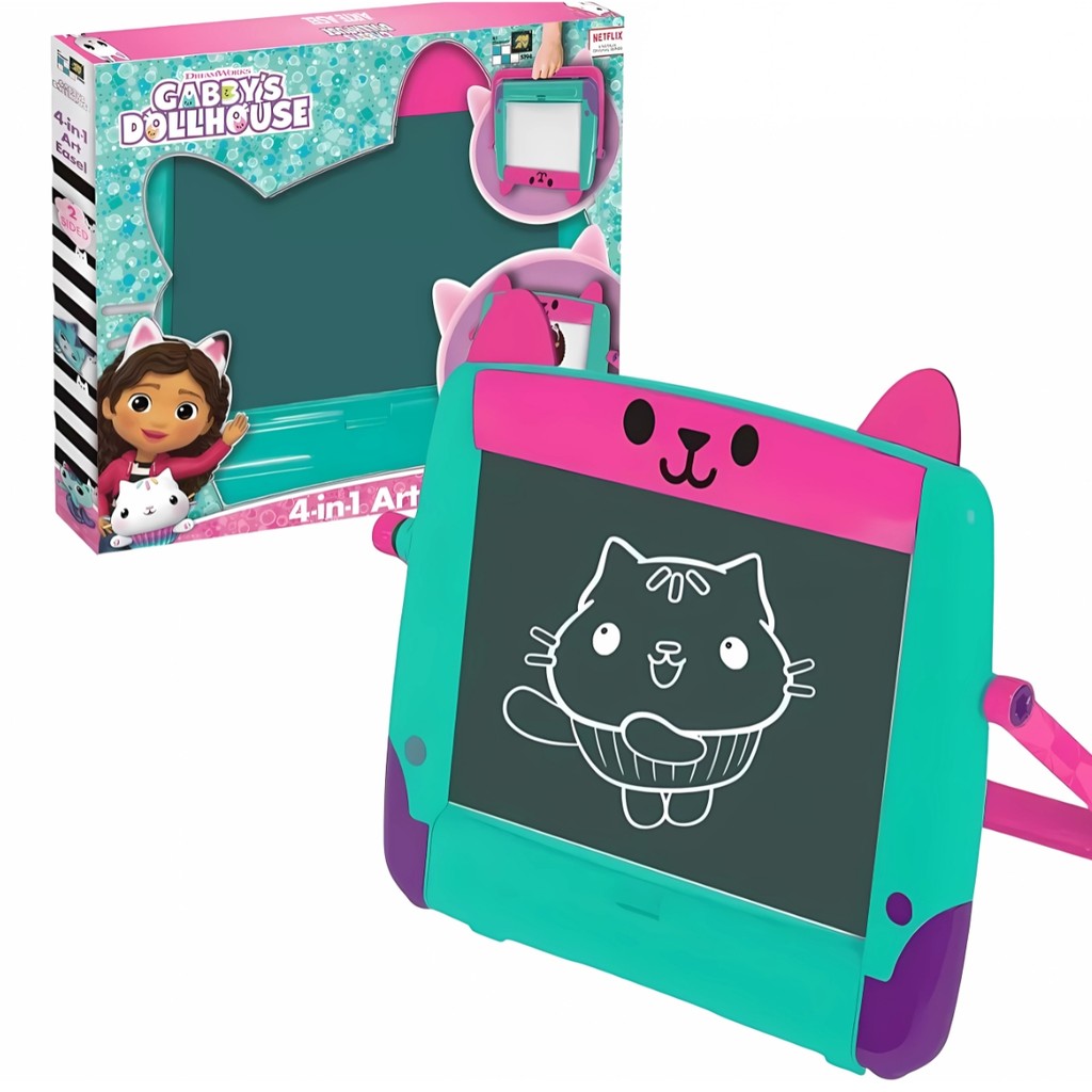 Lousa De Desenho Infantil  Quadro 4 Em 1 Gabbys Dollhouse - Fun