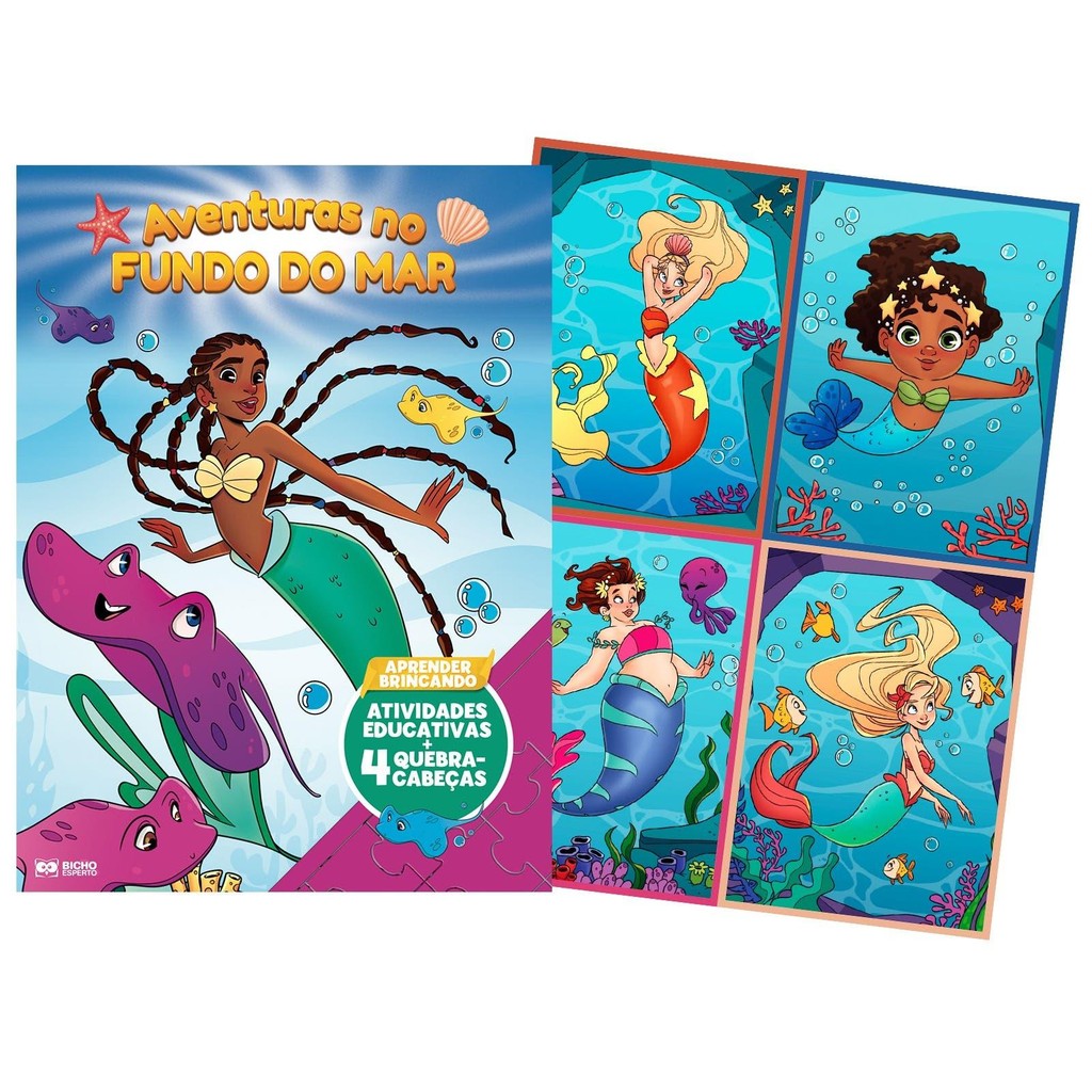 APRENDER BRINCANDO AVENTURAS NO FUNDO DO MAR em Oferta na Shopee