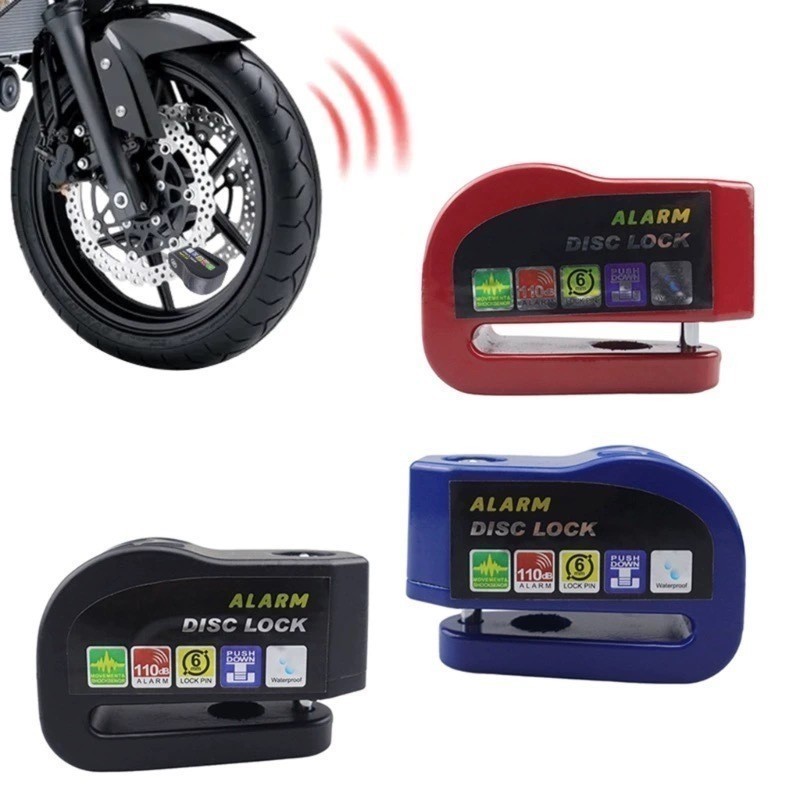 Trava Cadeado De Freio Disco Com Alarme Sonoro Para Moto em Oferta na Shopee