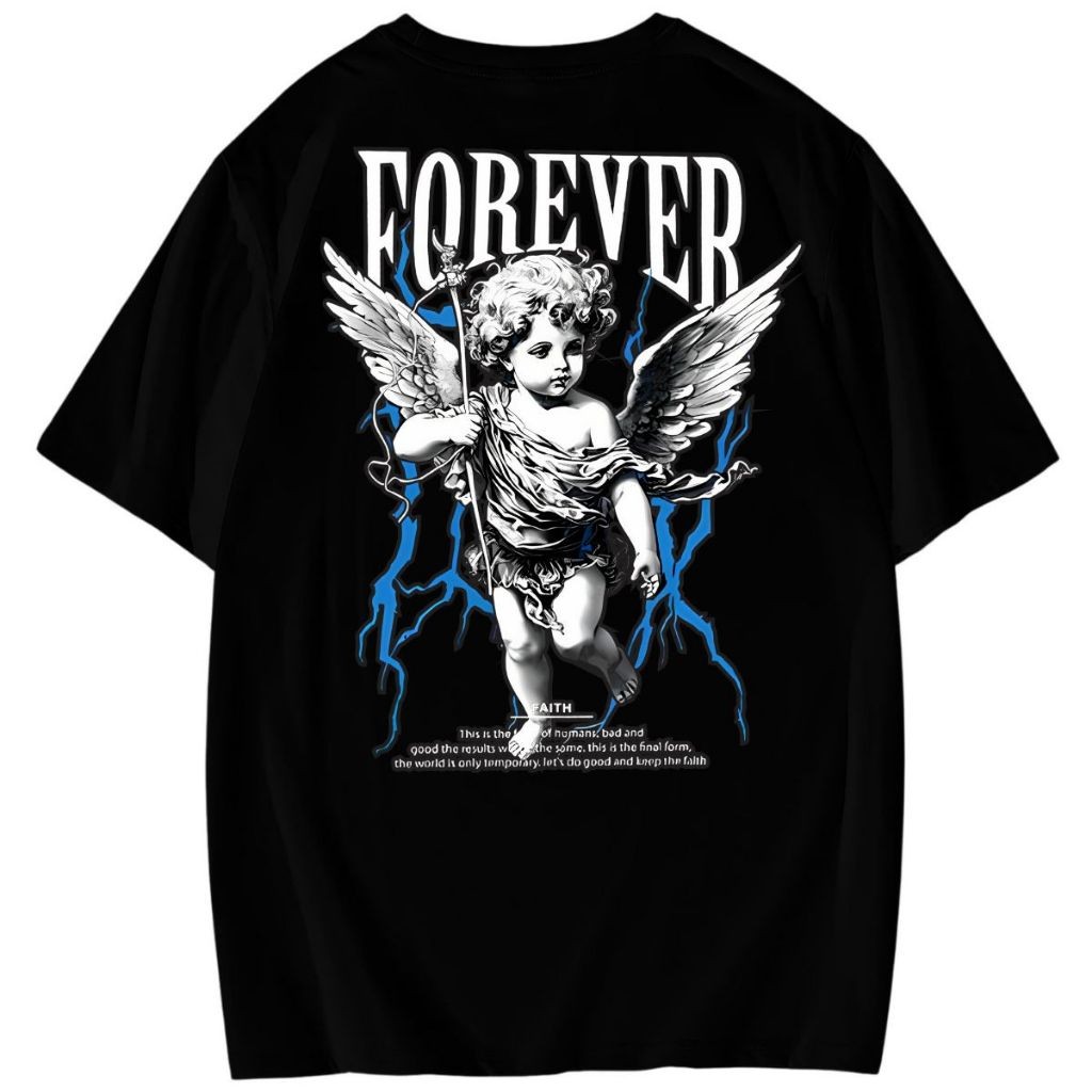 Camiseta Anjo Forever Camisa 100% Algodão Moda Streetwear Lançamento