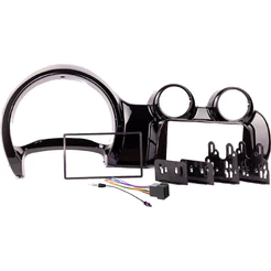 Kit Moldura Painel 7 Pol Uno Vivace Way 2014 Em Diante Fiorino 2015 16 A 2021 2 Din Black Piano Chicote Som Plug Antena